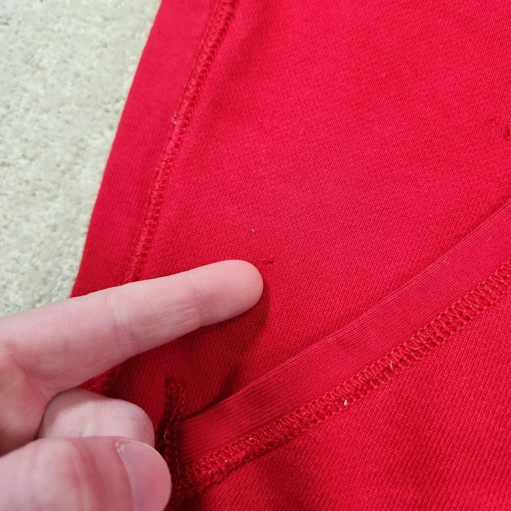 Polo Ralph Lauren Hoodie Men Small Thermal Hood Full Zip‎ Cotton Fleece Red